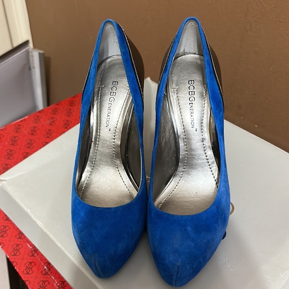 Blue suede heels - Picture 2 of 3